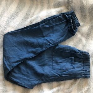 Forever 21 Blue Jean Parachute Pants